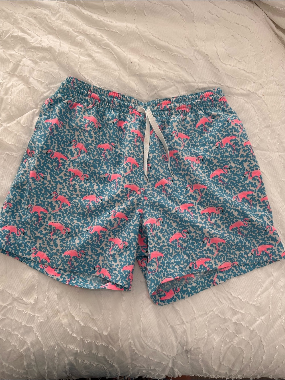 Men’s Chubbies The Domingos are for Flamingos Classic Swim Trunk Medium 5.5”